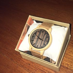 NWT Bamboo Wood Watch